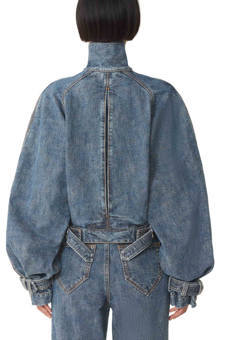 Blue Short Denim Jacket, Alternate, color, Blue