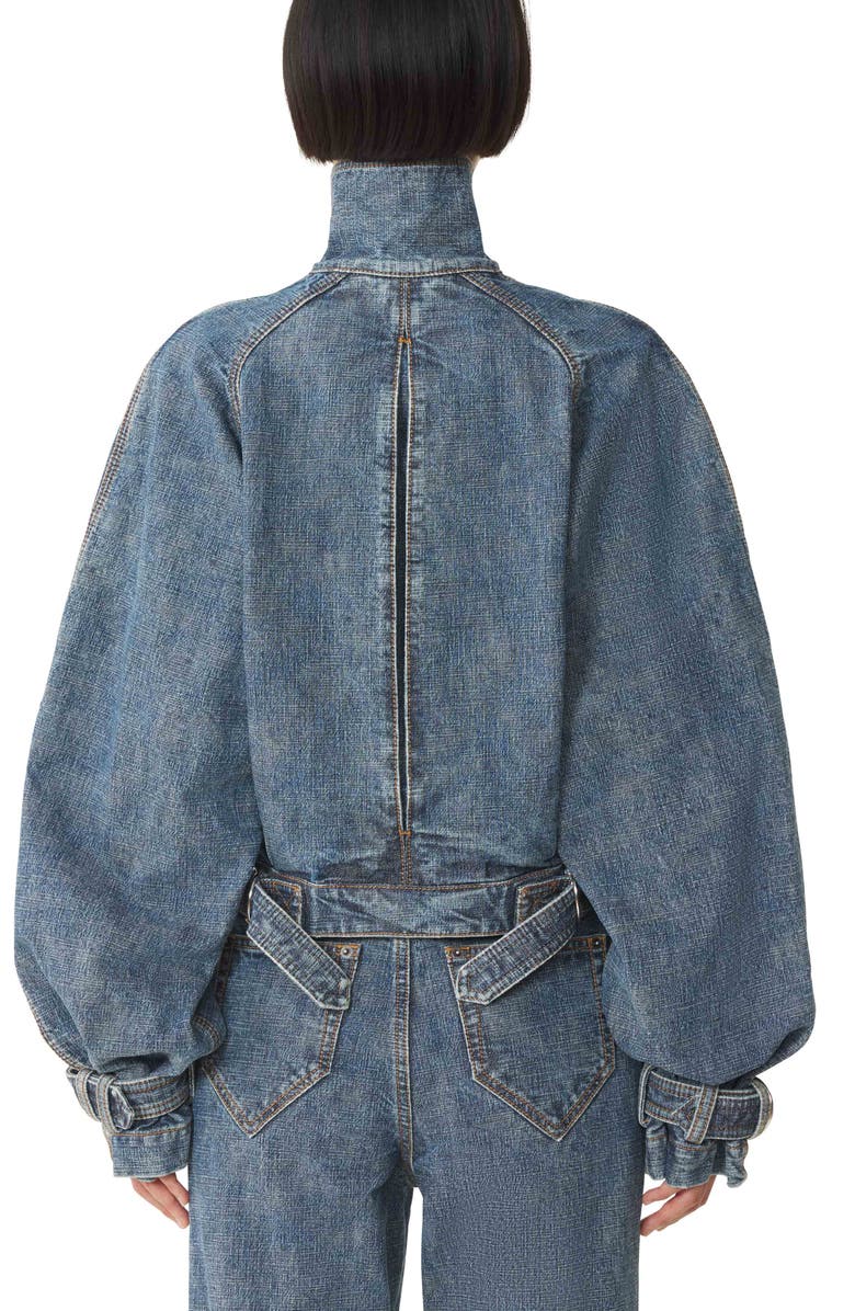 Lanvin Blue Short Denim Jacket, Alternate, color, Blue