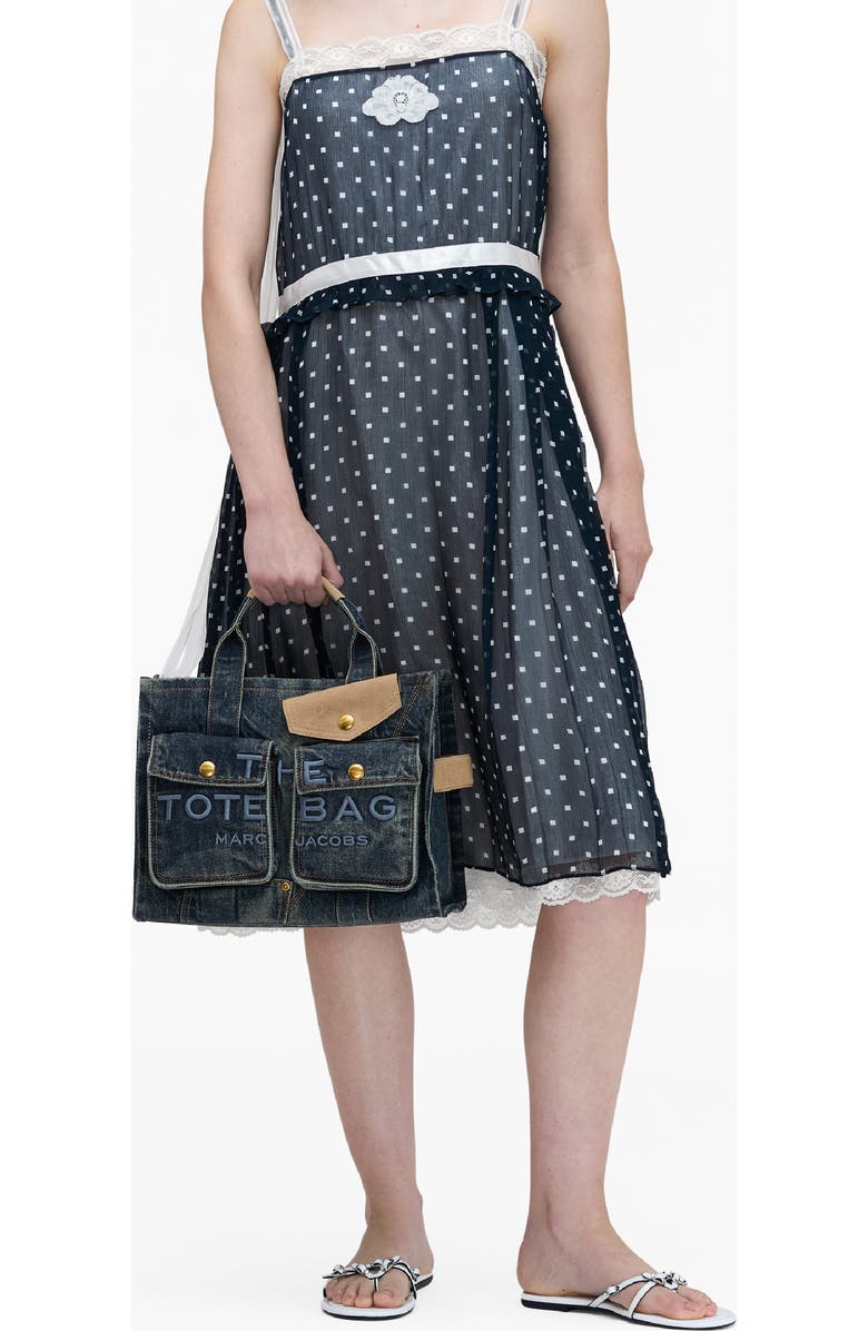 Marc Jacobs The Medium Denim Tote, Alternate, color, Dark Wash Indigo