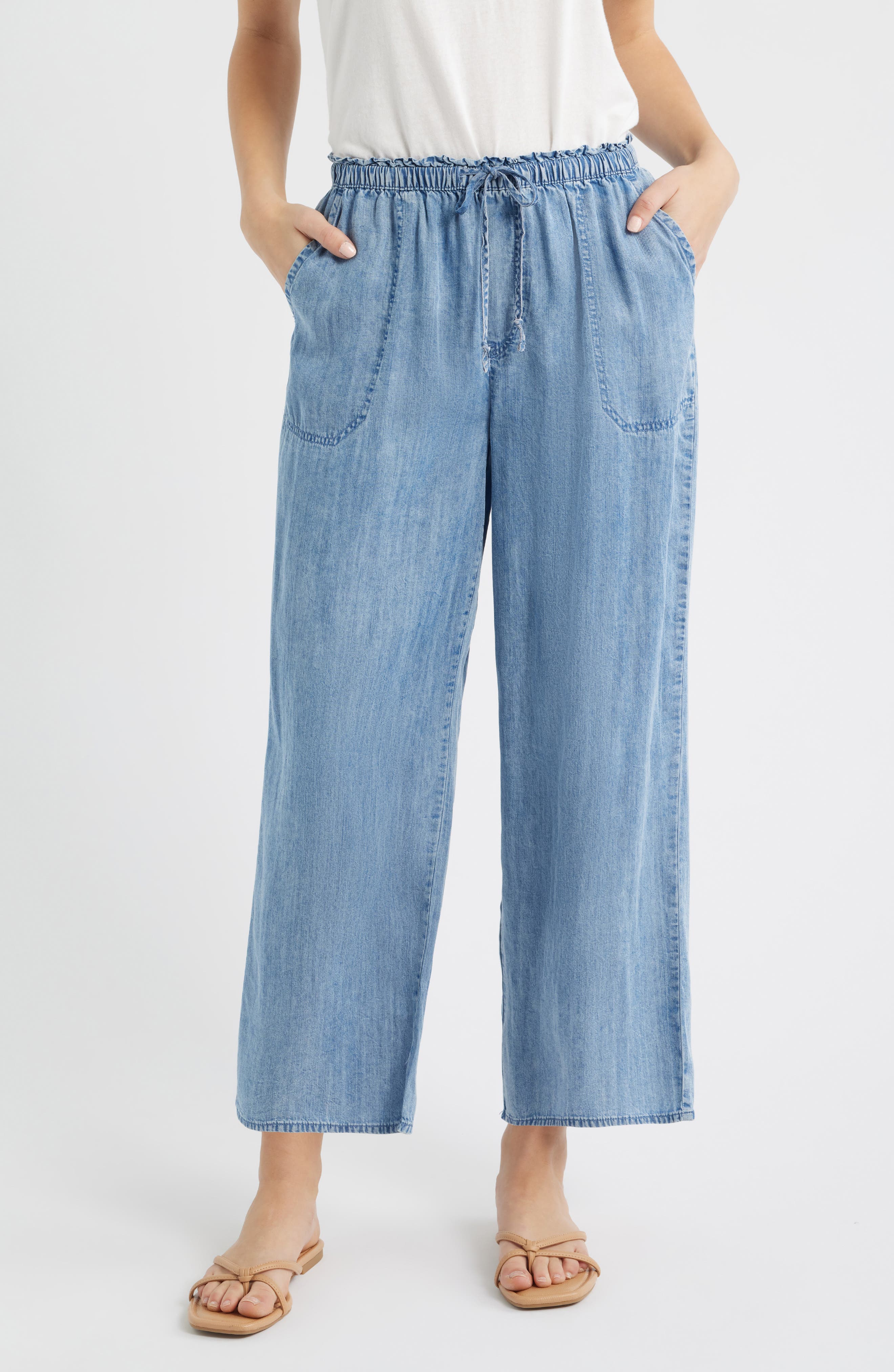 Harmony Tie Waist Crop Pants - image 3