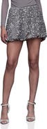 Avec Les Filles Sequin Velvet Bubble Miniskirt