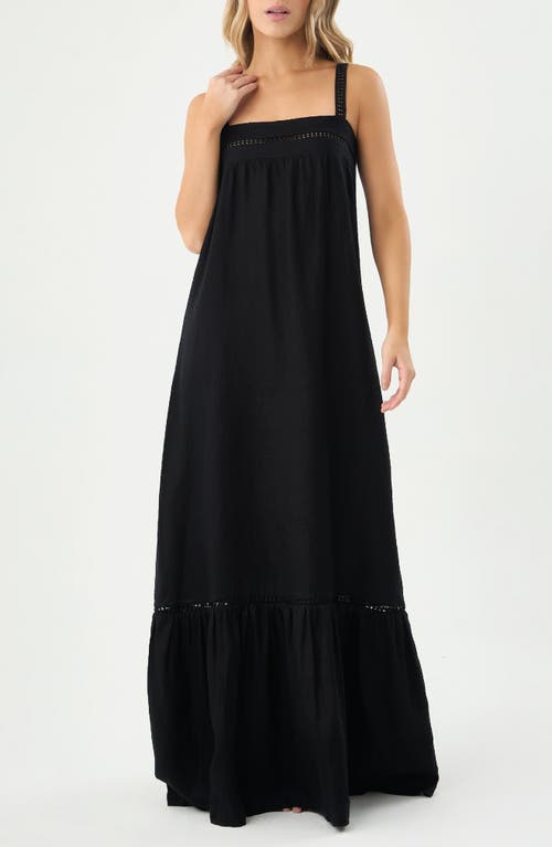 Boamar Aria Reversible Cover-up Maxi Sundress In Black