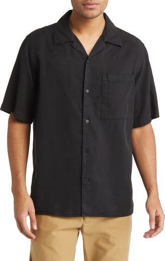 Julio 5029 Short Sleeve Lyocell & Linen Button-Up Camp Shirt