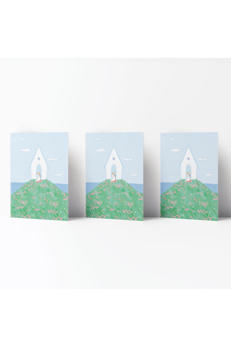 Wedding Greeting Card Pack Sets (3 ct) Chapel Couple, Main, color, Multi-Pack