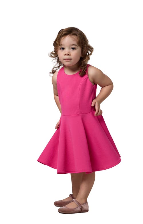 Un Deux Trois Textured Stretch Racerback Dress In Pink