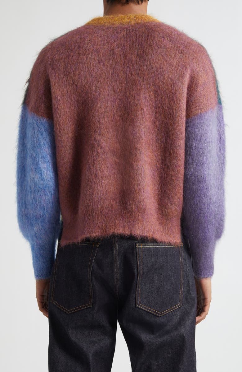 Waste Yarn Project Laerke Brushed Colorblock One of a Kind Crewneck Sweater, Alternate, color, Multi Stripes