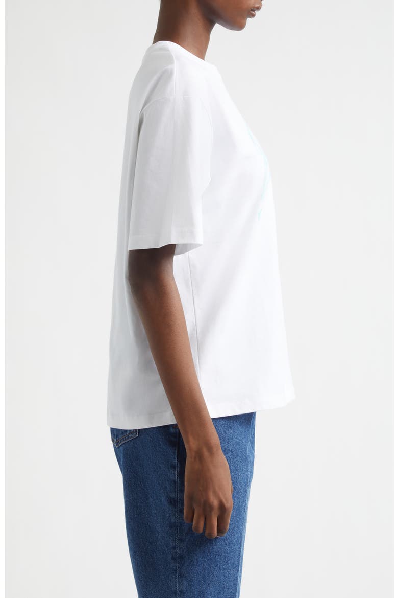 Brushstroke Paris Logo Graphic T-Shirt, Alternate, color, WHITE/ PALE GREEN