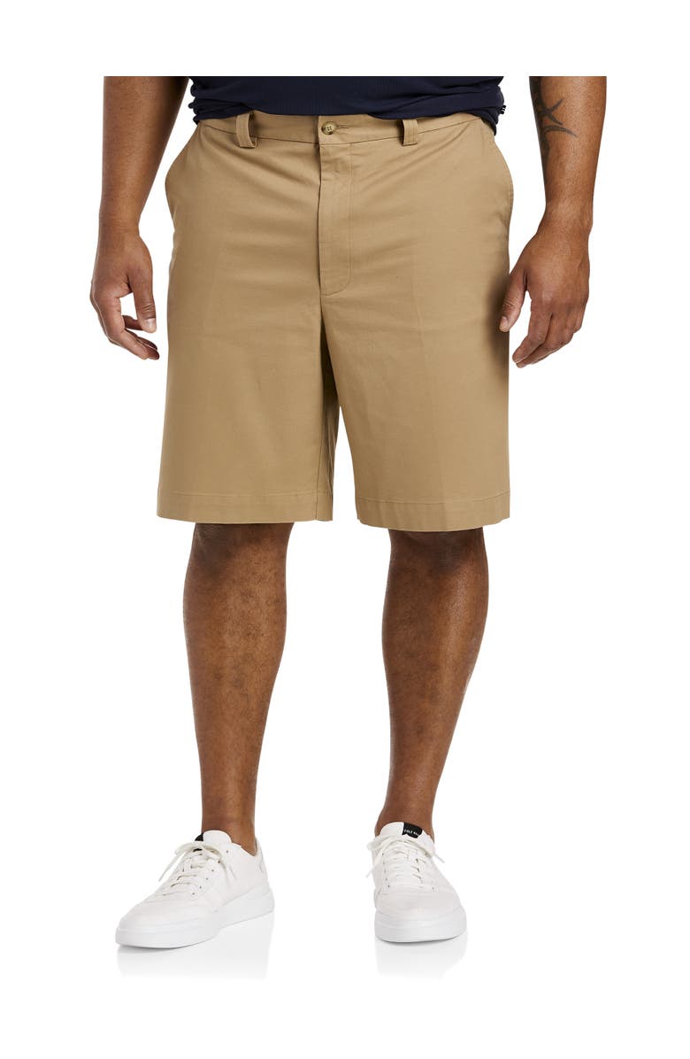 Oak Hill by DXL Comfort Stretch Chino Shorts, Main, color, Khaki