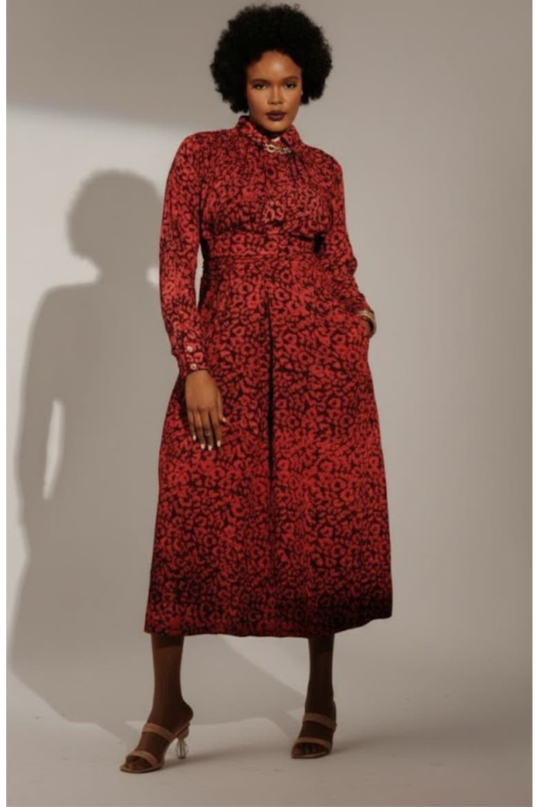Isla Dress, Main, color, Deep Red