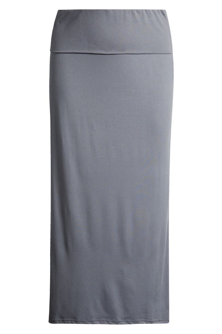 Comfortable Foldover Skirt, Alternate, color, CHARCOAL