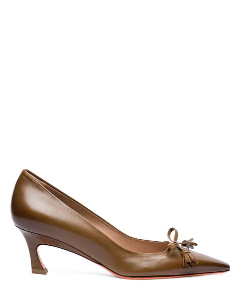 Mid-Heel Patent Leather Pumps