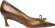 Santoni Mid-Heel Patent Leather Pumps