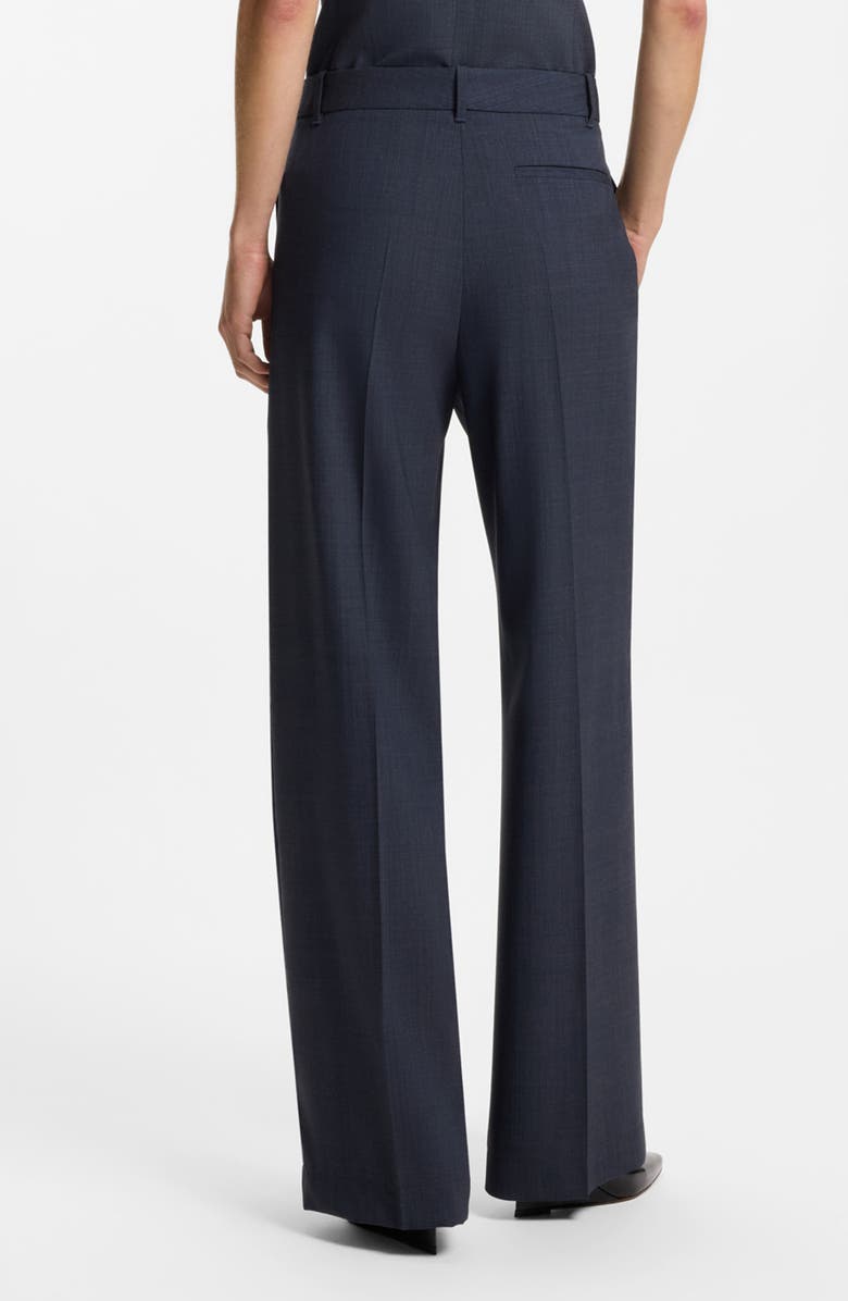 BOSS Tiana Flare Leg Virgin Wool Pants, Alternate, color, Sky Captain