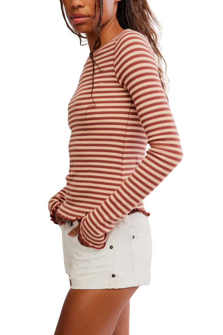 Easy Does It Striped T-Shirt, Alternate, color, BROWN COMBO