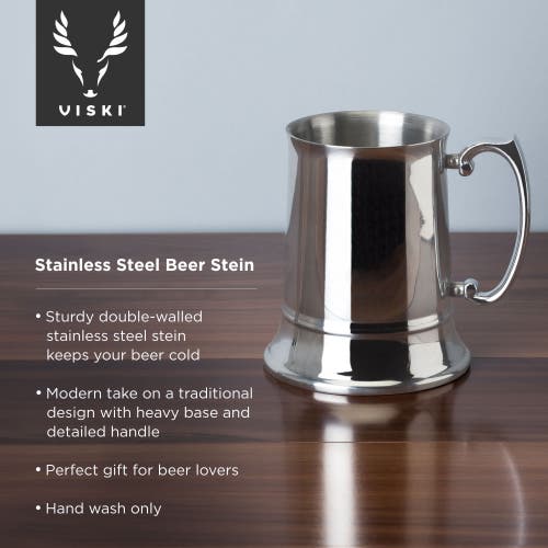 Viski Beer Stein In Silver