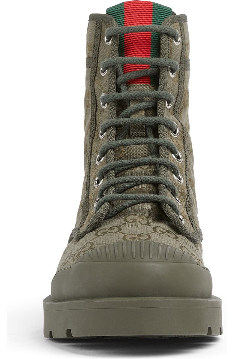 Gucci New Sherlin Combat Boot, Alternate, color, Olive