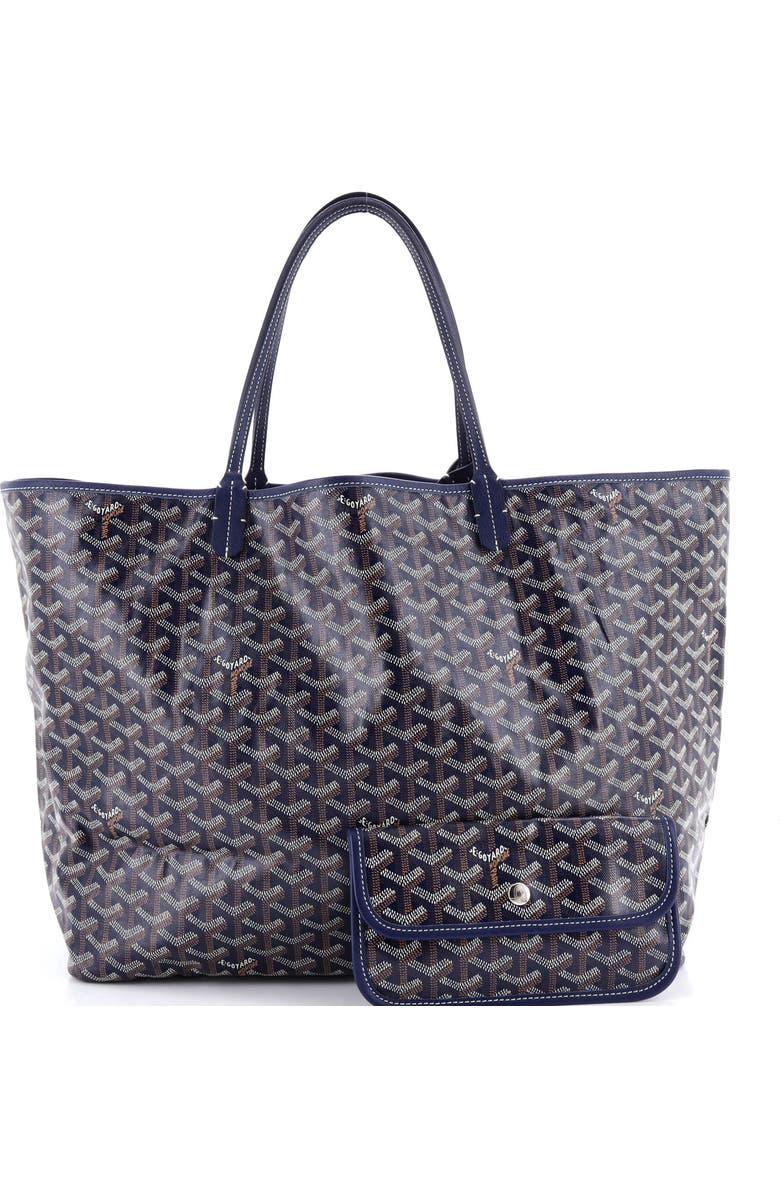 Pre-Owned Goyard Saint Louis Tote Coated Canvas GM, Alternate, color, Blue
