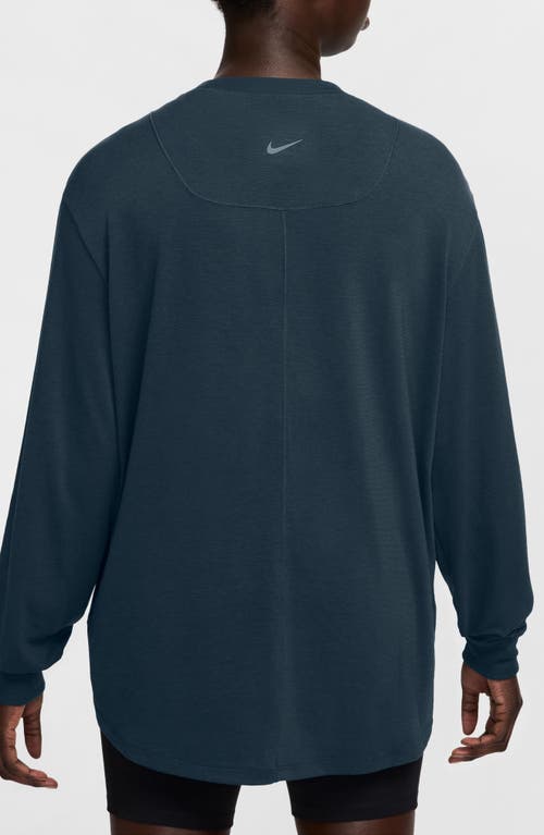 Nike One Relaxed Dri-fit Top In Blue