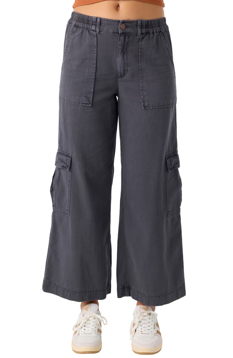 O'Neill Brexton Wide Leg Twill Cargo Pants, Alternate, color, 