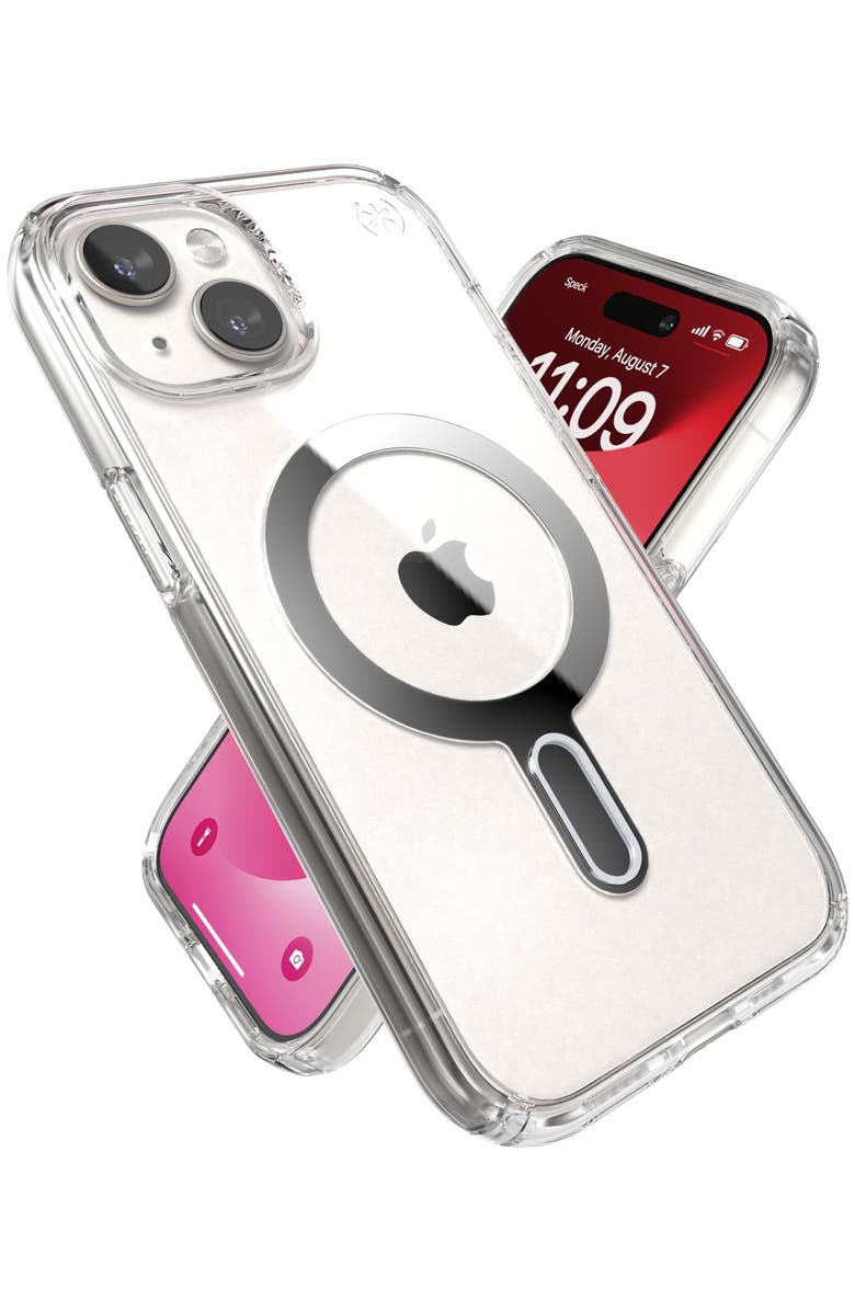 Speck Presidio Perfect Clear MagSafe Case for Apple iPhone 15 / iPhone 14 / iPhone 13 / iPhone 16e, Alternate, color, Clear
