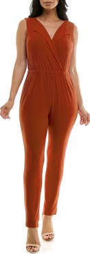 Nina Leonard Sleeveless Jumpsuit