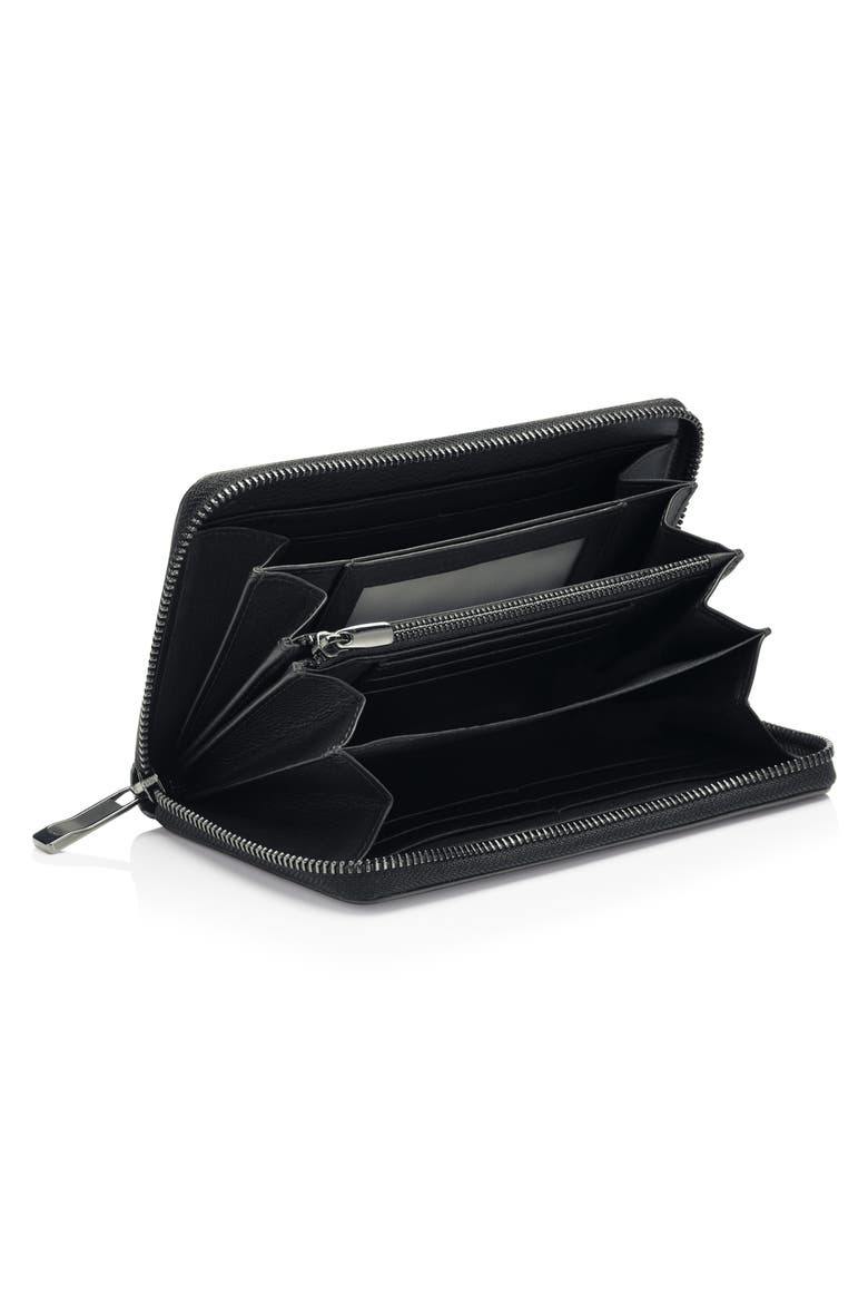 Business RFID 15 Zip Wallet, Alternate, color, BLACK