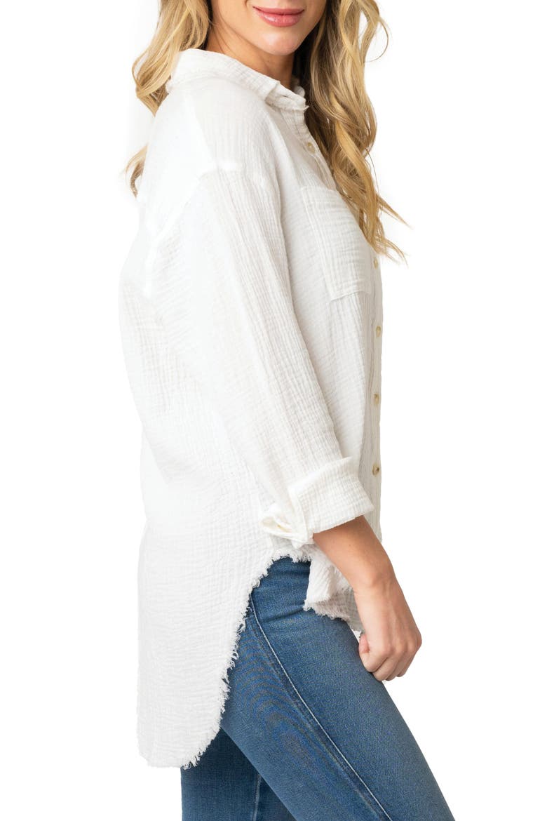 Beachside Gauze Shirt, Alternate, color, OFF WHITE