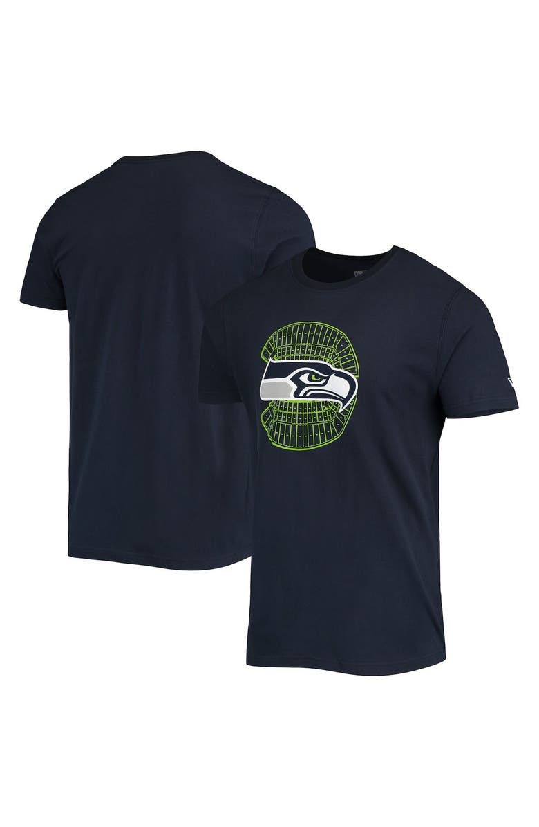 New Era Men's New Era College Navy Seattle Seahawks Stadium T-Shirt, Main, color, 