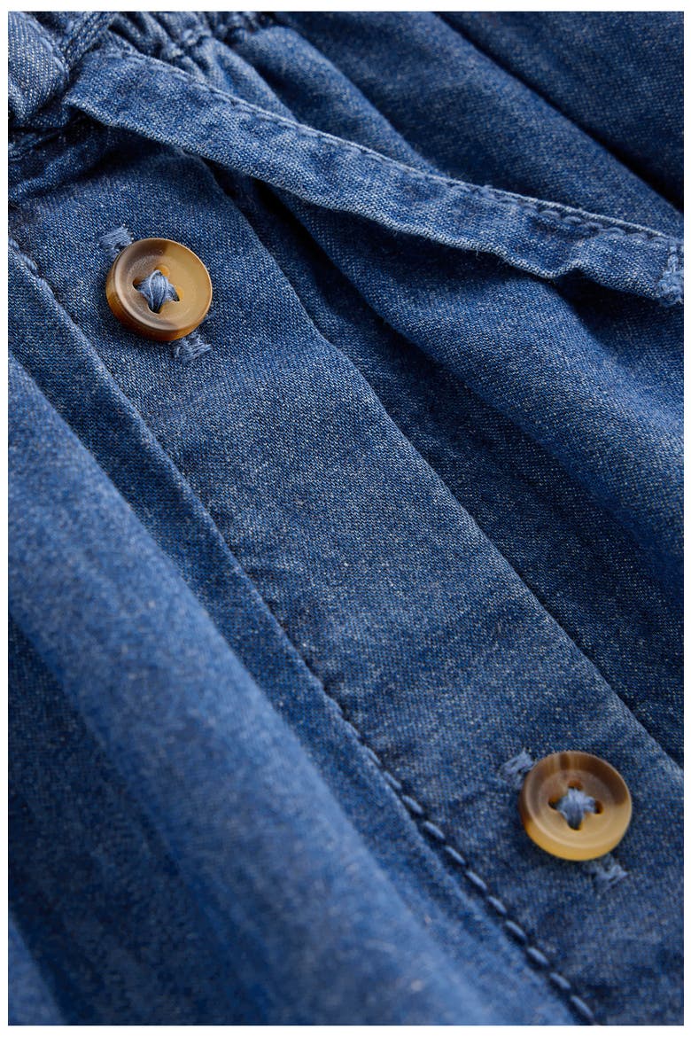 Kids' Button Front Chambray Skirt, Alternate, color, MID WASH