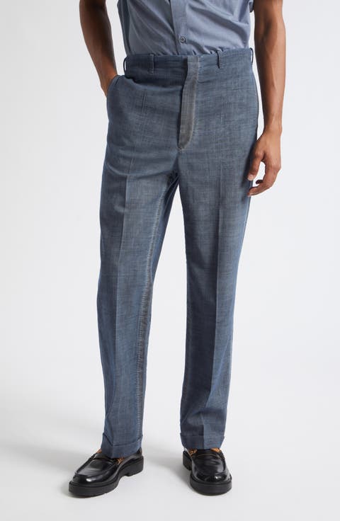 Double-Dyed Wool Trousers