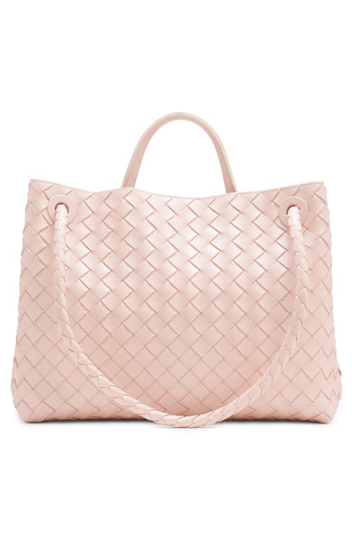 Bottega Veneta Womens Cameo-m Br-cameo Andiamo Medium Leather Top-handle Bag In Cameo Brass