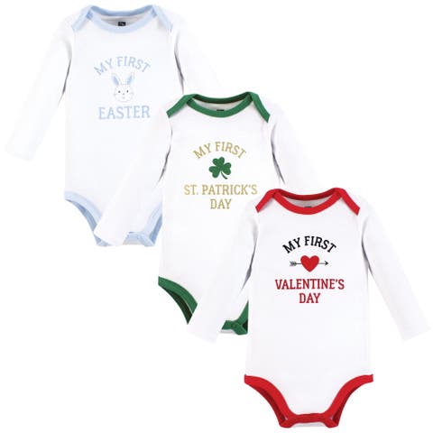 Cotton Long-Sleeve Bodysuit 3Pk