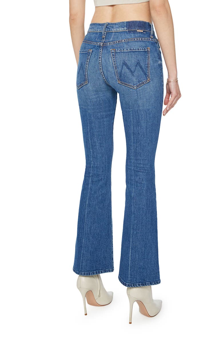 MOTHER The Weekend High Waist Stretch Denim Bootcut Jeans, Alternate, color, Its A Small World
