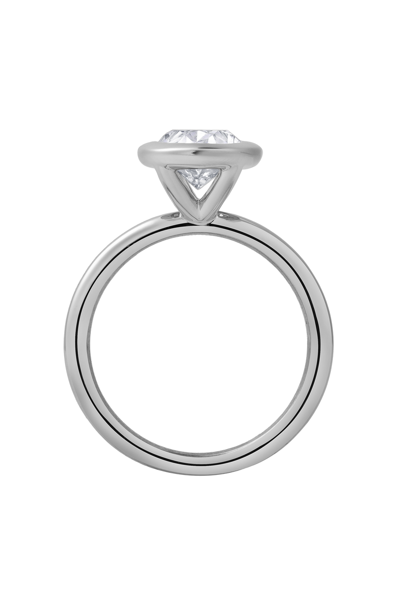 Veradis 14K Gold 2.50 Ct Oval Lab Grown Diamond Engagement Ring, Alternate, color, 14K White Gold