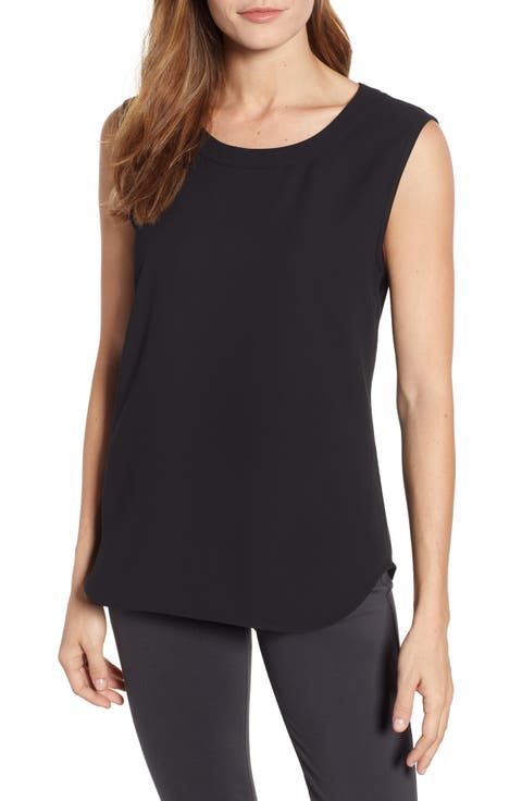 Scoop Neck Sleeveless Blouse