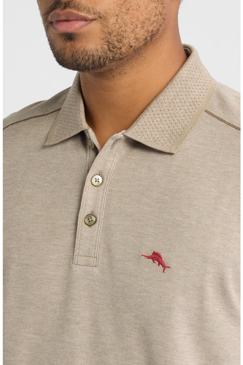 Emfielder Icon Solid IslandZone® Polo, Alternate, color, AUBERAGE HEATHER
