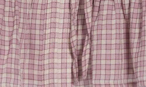 Shop Lucky Brand Tie Detail Ruffle Tank In Purple Check