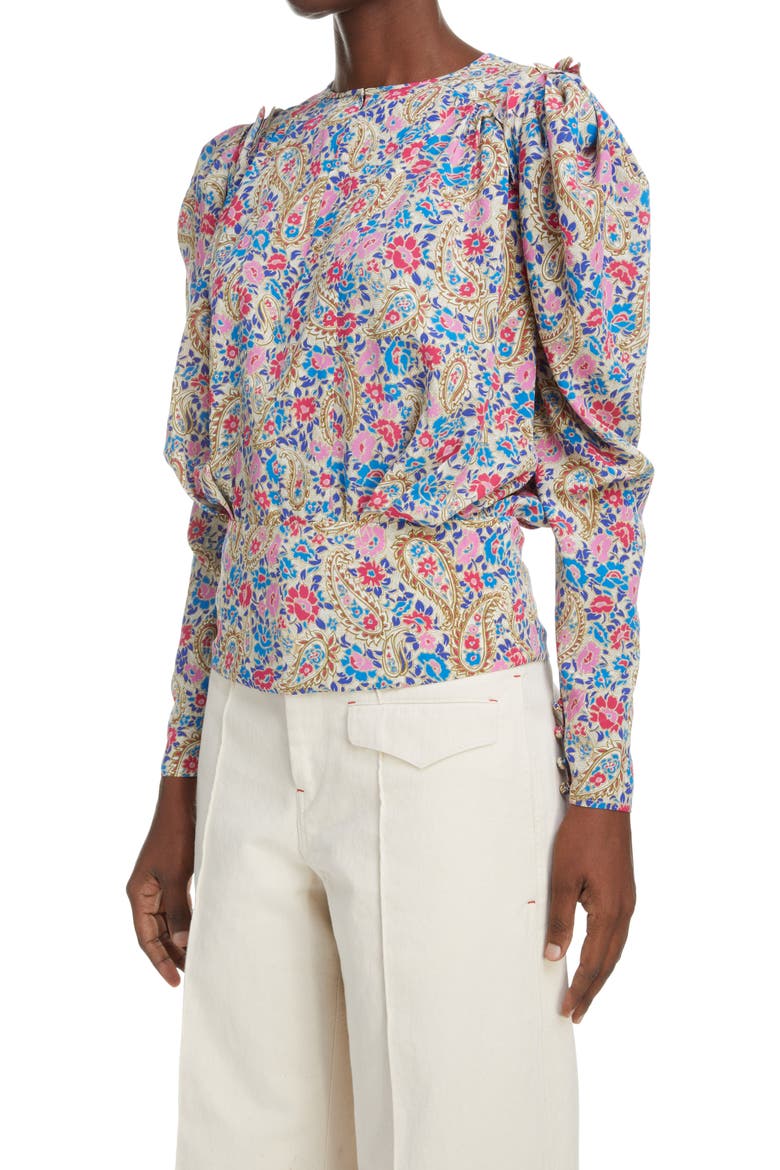 Zarga Floral Stretch Silk Blouse, Alternate, color, MULTICOLOR 99MU