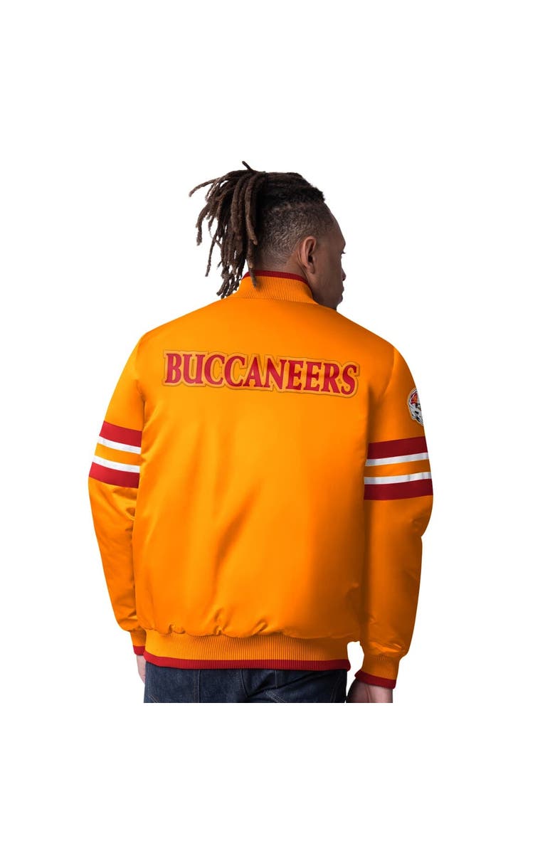STARTER Men's Starter  Orange Tampa Bay Buccaneers Vintage Logo Scout I Full-Snap Varsity Jacket, Alternate, color, Orange