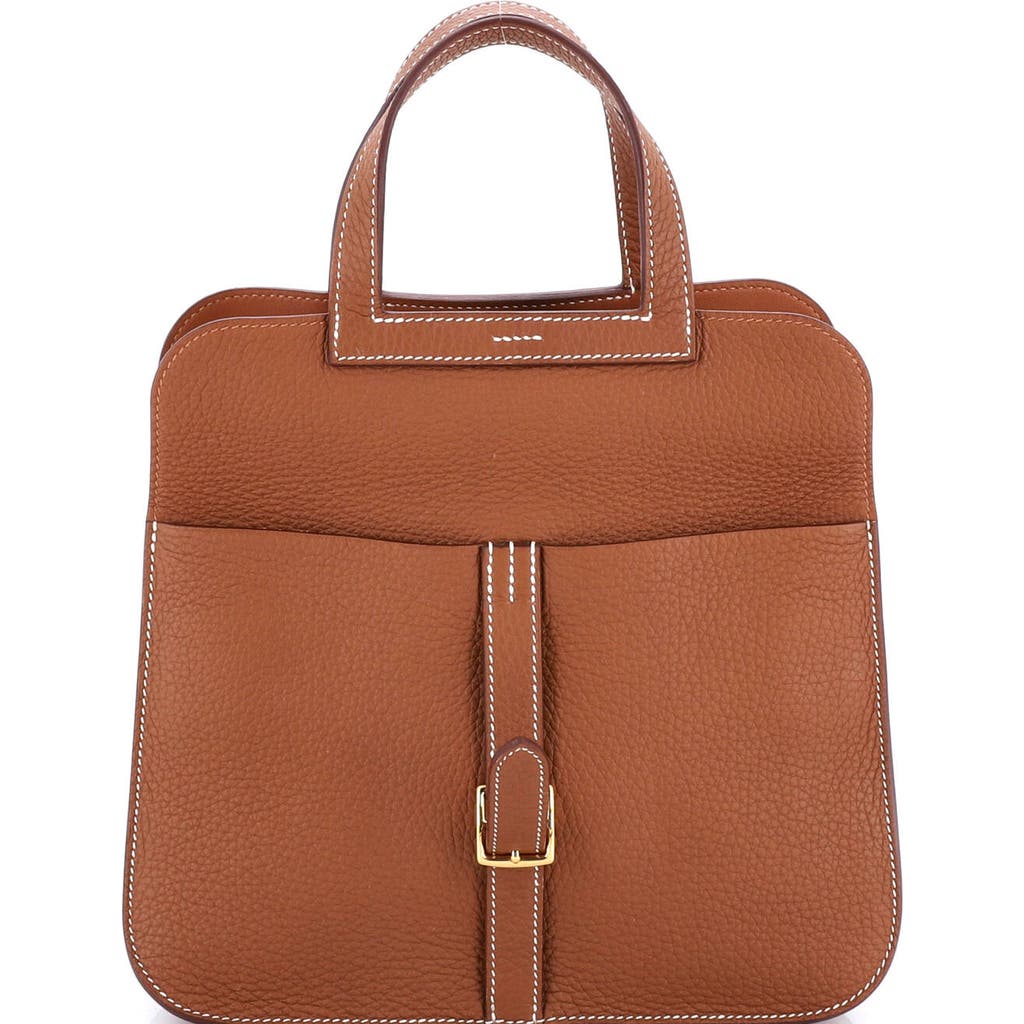 Pre-owned Hermes Hermes Halzan Bag Clemence 25 In Gold