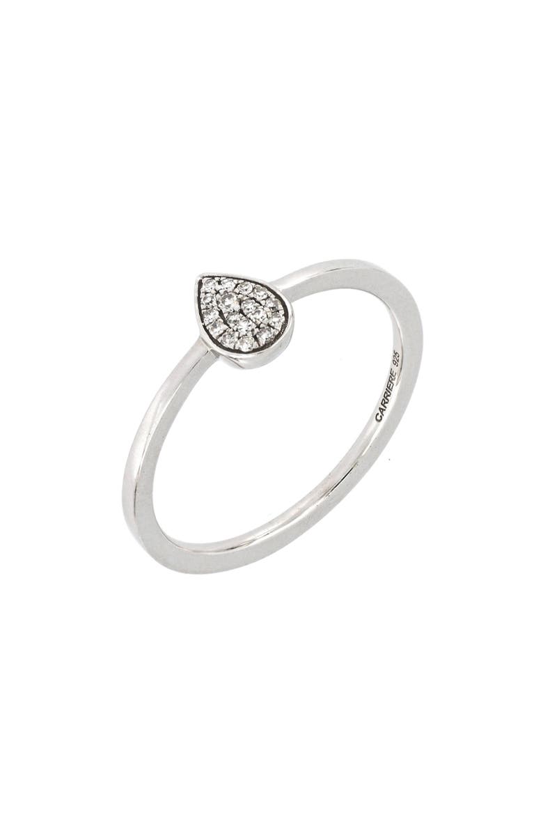 Carrière Jewelry Carrière Diamond Pavé Teardrop Ring, Main, color,
