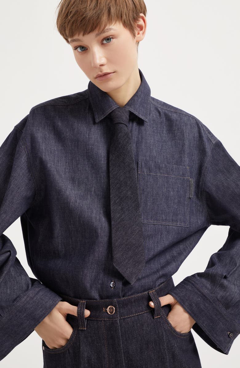 Brunello Cucinelli Denim shirt, Alternate, color, 