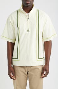 MALBON Playa Short Sleeve Half Zip Popover Windshirt