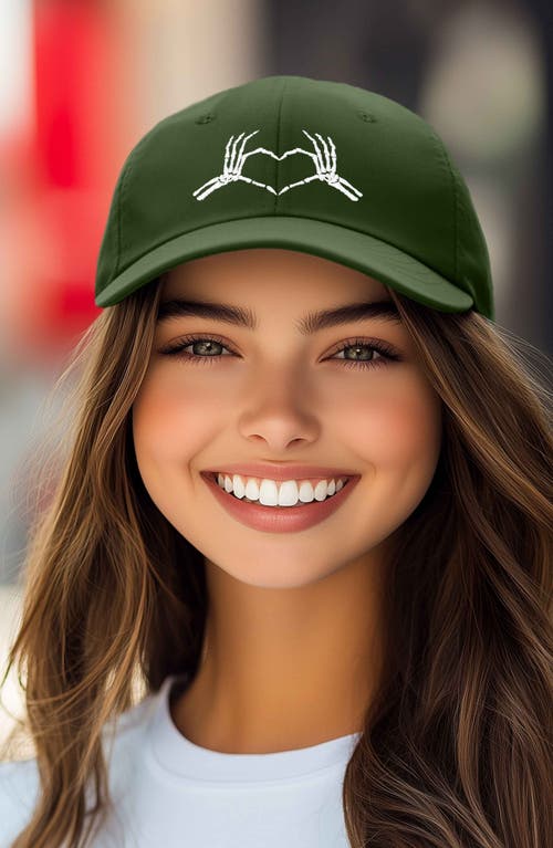 DALIX DALIX SKELETON HEART EMBROIDERED DAD HAT