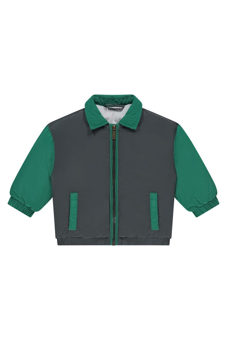 Color-Block Nylon Bomber Jacket, Main, color, Antra