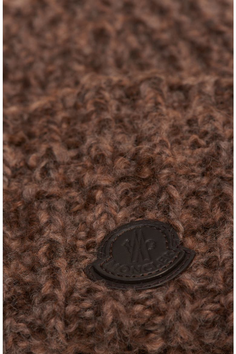 Logo Patch Wool & Alpaca Beanie, Alternate, color, BLACK COFFEE