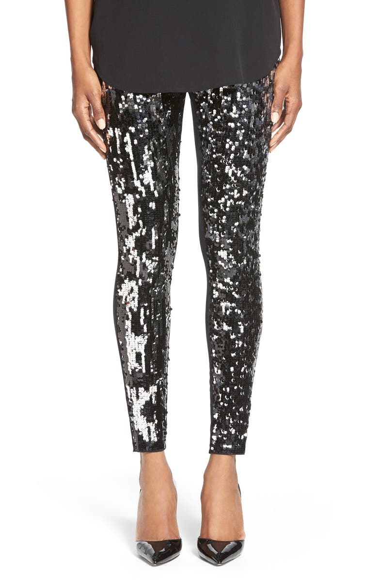 Nordstrom Sequin Front Leggings, Main, color,