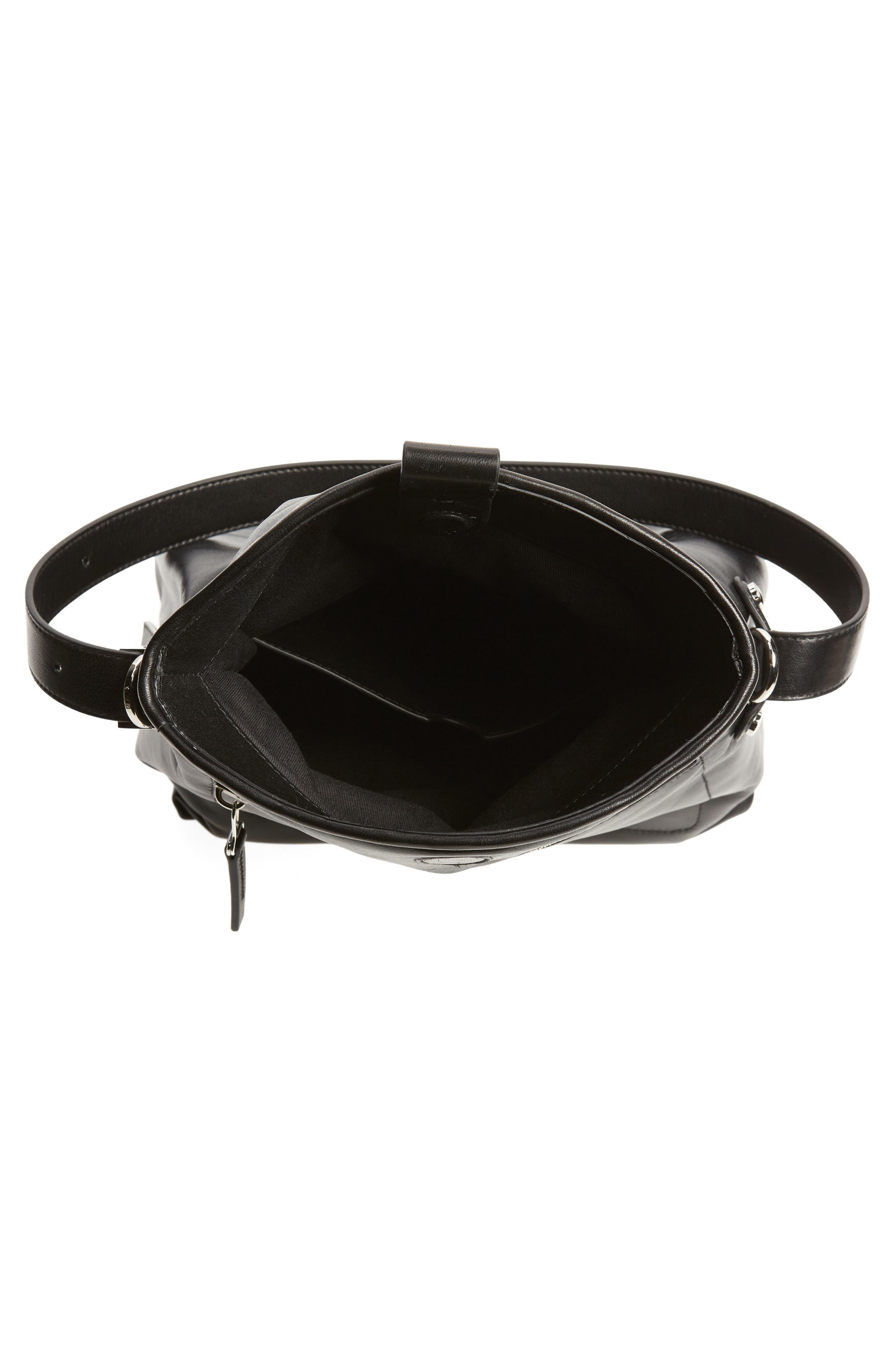 Off-White Medium Booster Leather Shoulder Bag, Alternate, color, 