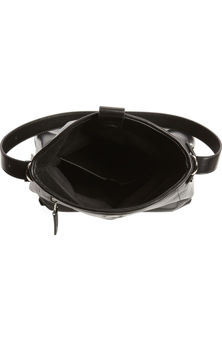 Off-White Medium Booster Leather Shoulder Bag, Alternate, color,