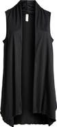 24seven Comfort Apparel Open Front Sidetail Stretch Vest